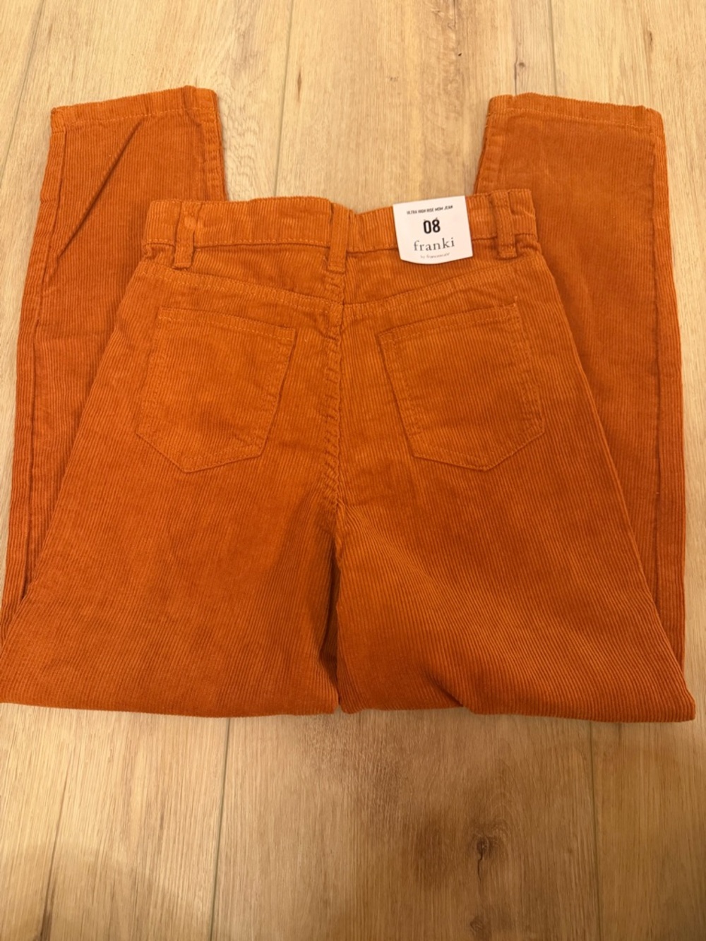 franki KIDS Orange Corduroy High-Waist Pants